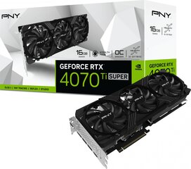 PNY GeForce RTX 4070 Ti Super 16GB OC TF Verto (VCG4070TS16TFXPB1-O) hinta ja tiedot | Näytönohjaimet | hobbyhall.fi