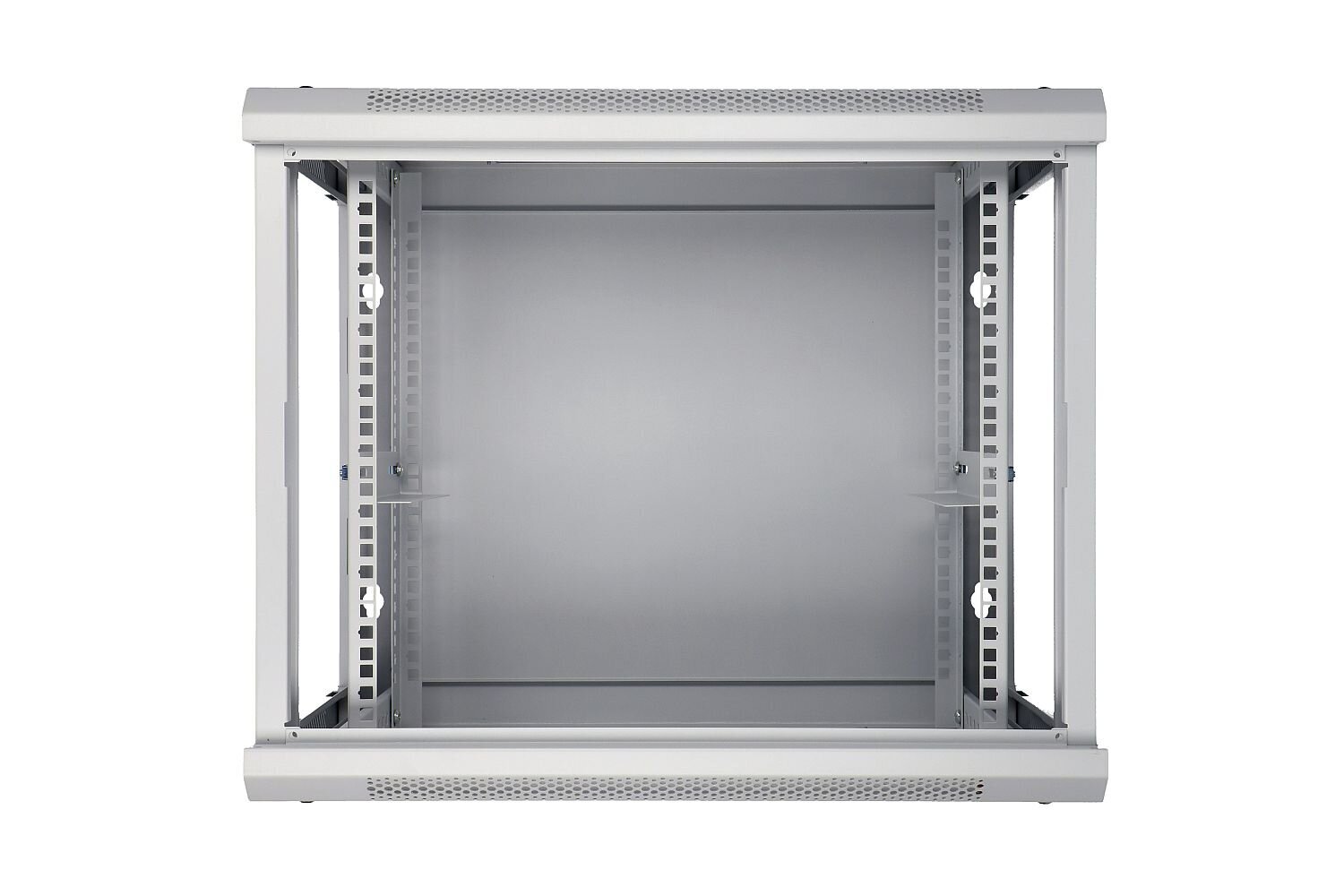 Wall cabinet rack 9U 600x450 gray glass door hinta ja tiedot | Palvelimet | hobbyhall.fi