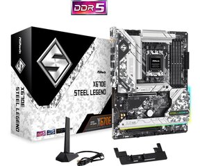 Asrock ASROCK X670E STEEL LEGEND AM5 DDR5 MB hinta ja tiedot | Emolevyt | hobbyhall.fi