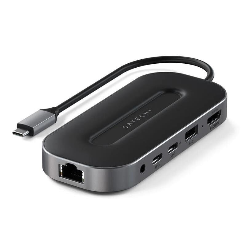 Satechi USB-4 Multiport + 2.5G Ethernet, dark gray - USB hub hinta ja tiedot | Adapterit | hobbyhall.fi