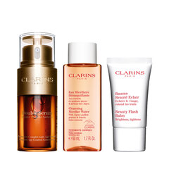 Clarins Youthfil Radiance -kasvohoitosarja:. Kasvoseerumi 30 ml + Misellivesi 50 ml + Kasvovoide 15 ml. hinta ja tiedot | Kasvoöljyt ja seerumit | hobbyhall.fi