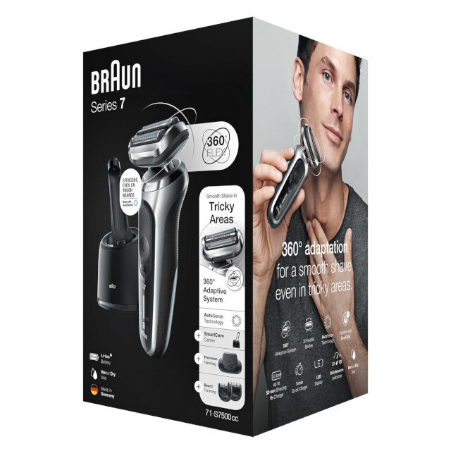 Braun Series 7 71-S7500cc hinta ja tiedot | Parranajokoneet | hobbyhall.fi