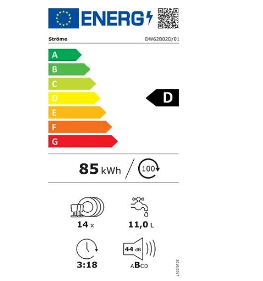 Ströme DW62B02D/01IX hinta ja tiedot | Astianpesukoneet | hobbyhall.fi