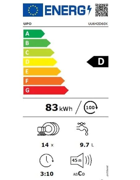 Upo UU642D60X hinta ja tiedot | Astianpesukoneet | hobbyhall.fi