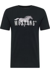 Mustang miesten T-paita 1014928*4142, musta 4058823724296 hinta ja tiedot | Miesten T-paidat | hobbyhall.fi