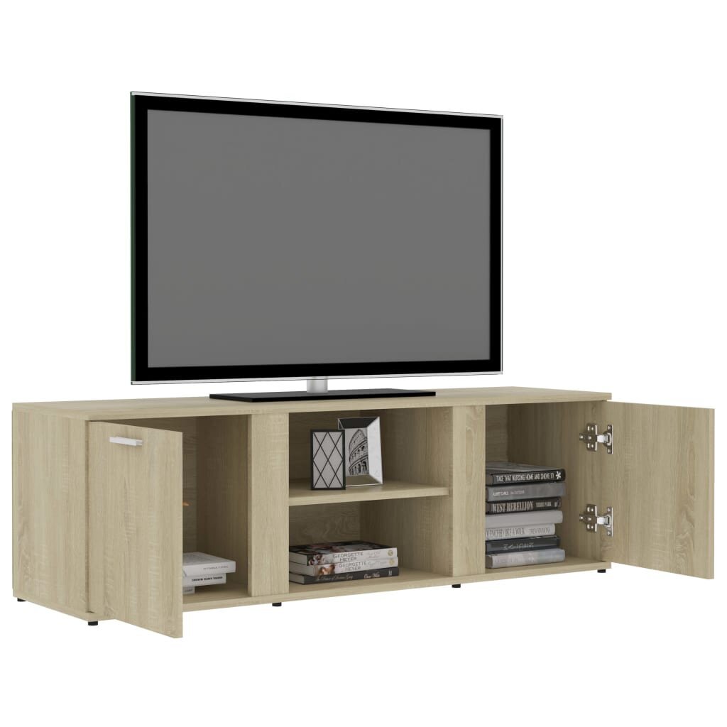 vidaXL TV-taso Sonoma-tammi 120x34x37 cm lastulevy hinta ja tiedot | TV-tasot | hobbyhall.fi