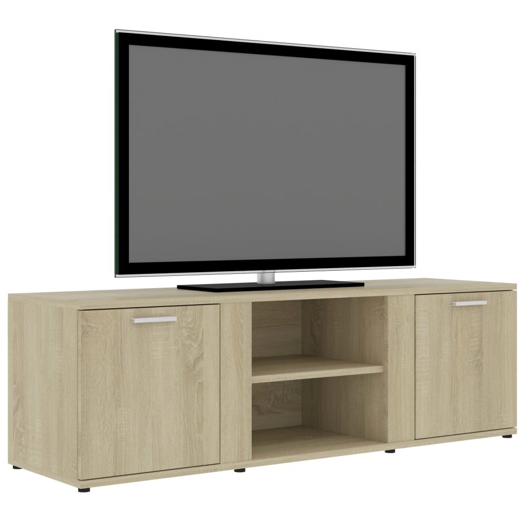 vidaXL TV-taso Sonoma-tammi 120x34x37 cm lastulevy hinta ja tiedot | TV-tasot | hobbyhall.fi