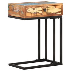 vidaXL U-muotoinen sivupöytä 45x30x61cm kierrätetty täyspuu hinta ja tiedot | Sohvapöydät | hobbyhall.fi