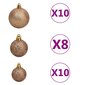 vidaXL Tekojoulukuusi palloilla esivalaistu hopea 210 cm PET hinta ja tiedot | Joulukuuset ja kranssit | hobbyhall.fi