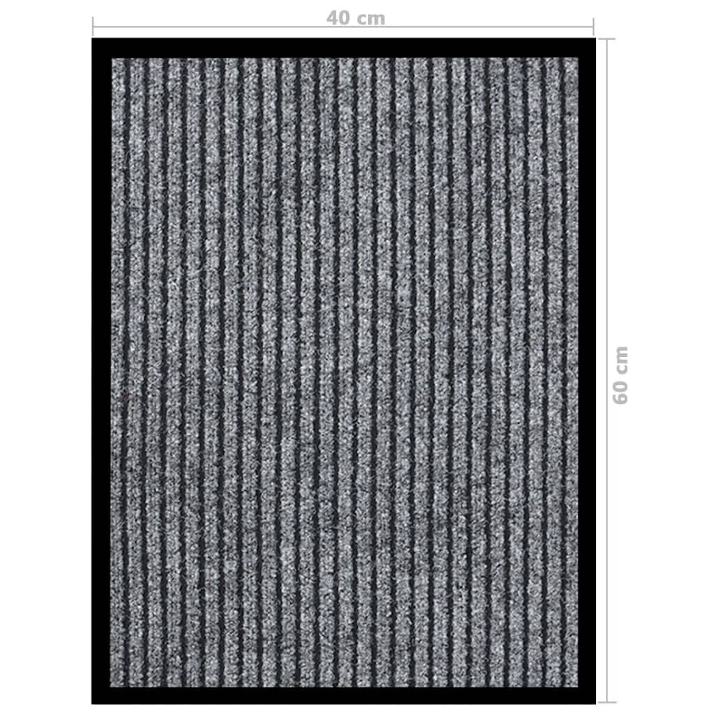 vidaXL Ovimatto raidallinen harmaa 40x60 cm hinta ja tiedot | Ovimatot | hobbyhall.fi