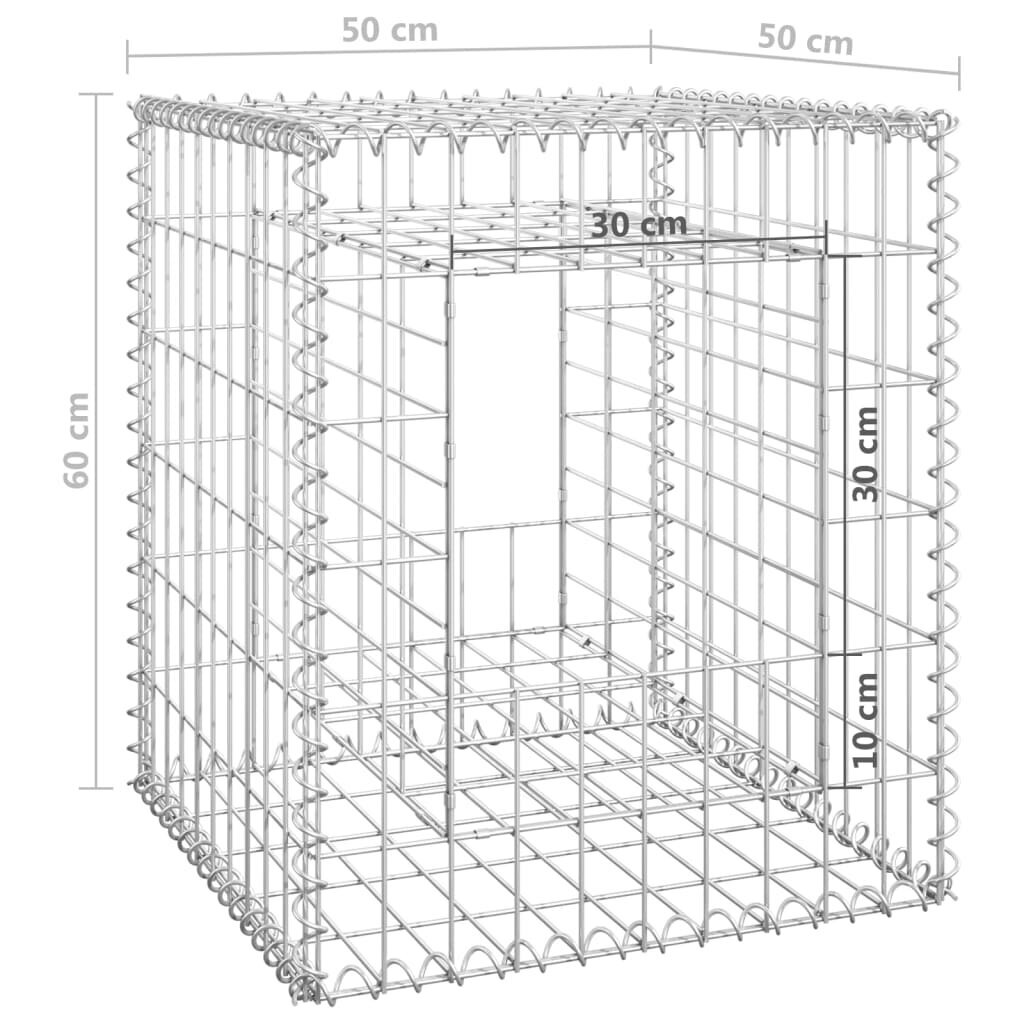 vidaXL Kivikoripylväs 50x50x60 cm rauta hinta ja tiedot | Aidat ja tarvikkeet | hobbyhall.fi