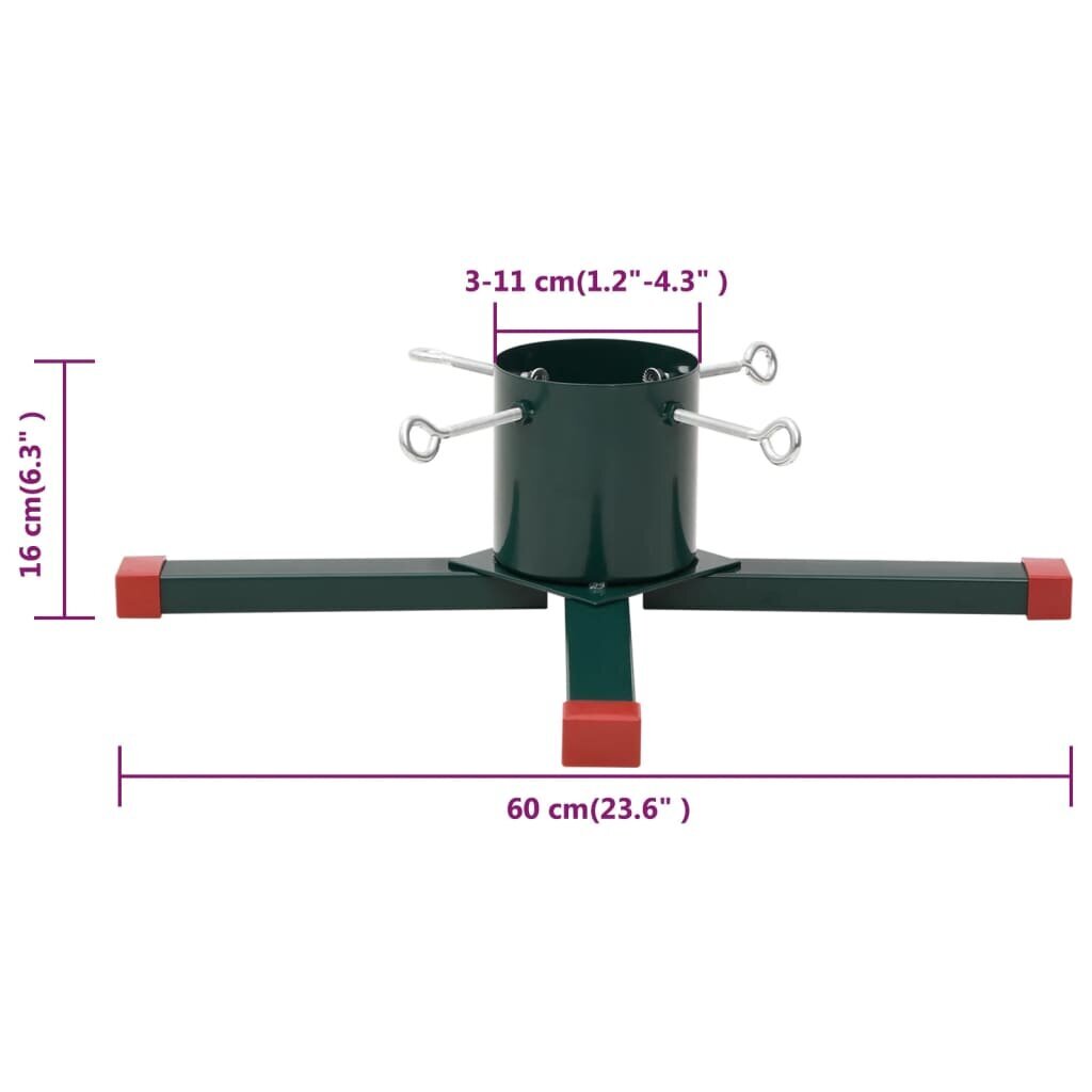 vidaXL Joulukuusenjalka 60x60x16 cm hinta ja tiedot | Joulukuuset ja kranssit | hobbyhall.fi