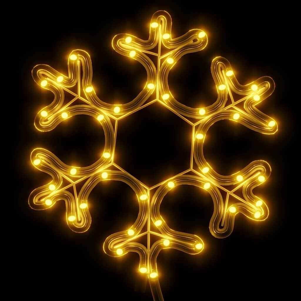 vidaXL Lumihiutale joulukoriste 48 lämpimän valk. LED-valoa 27x27 cm hinta ja tiedot | Jouluvalot | hobbyhall.fi