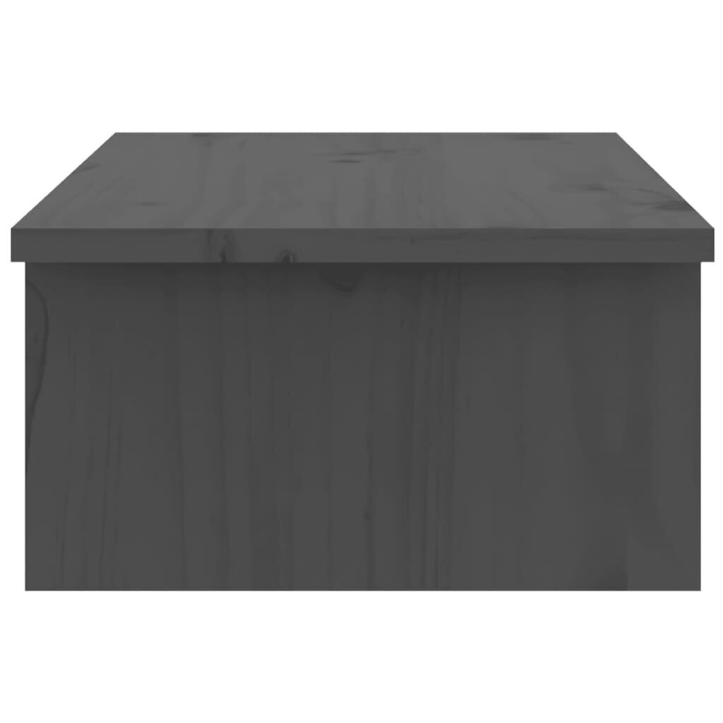 vidaXL Näyttökoroke harmaa 50x27x15 cm täysi mänty hinta ja tiedot | Näyttötelineet | hobbyhall.fi