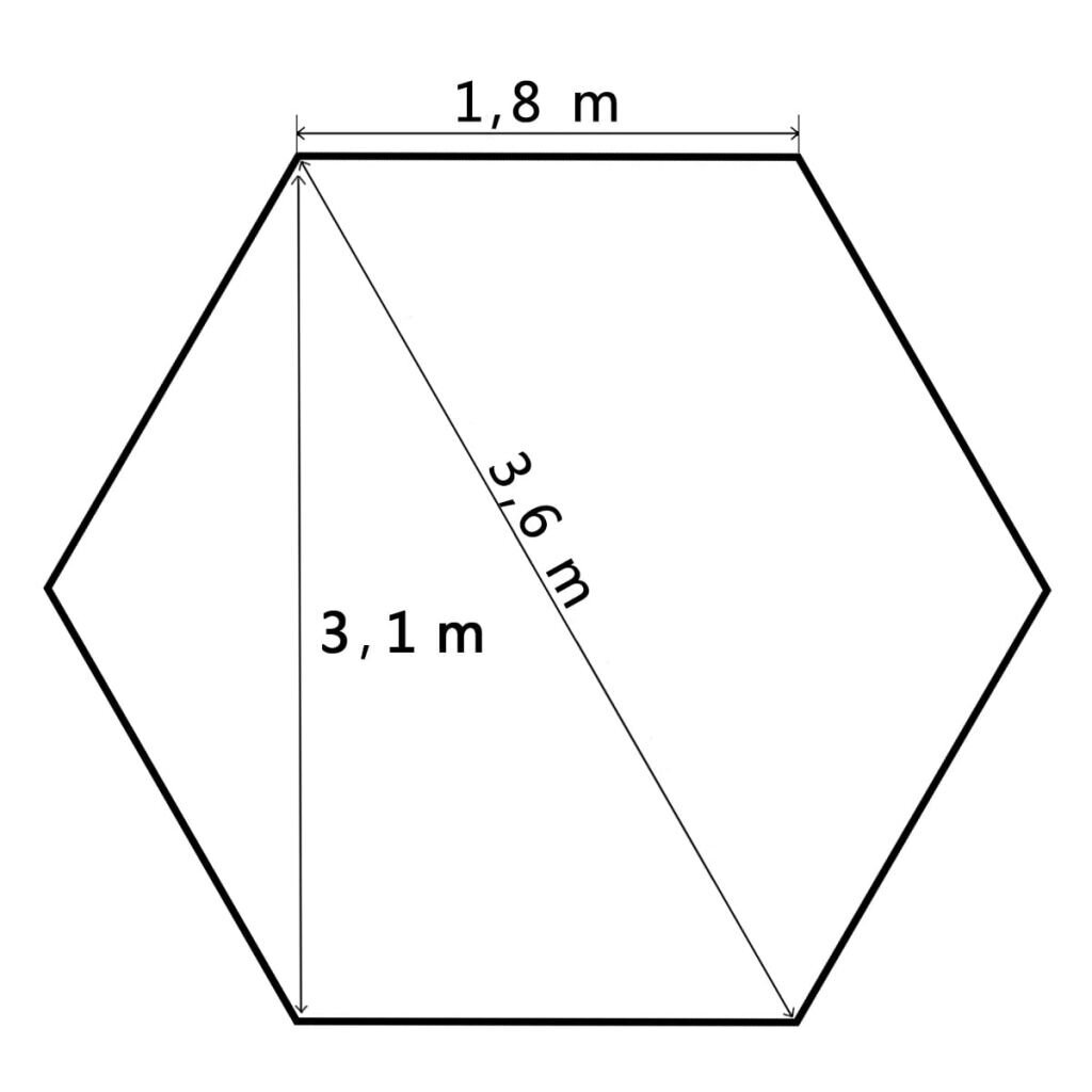 vidaXL Kuusikulmainen Pop-Up Juhlateltta Sininen 3,6x3,1 m hinta ja tiedot | Puutarhapaviljongit | hobbyhall.fi