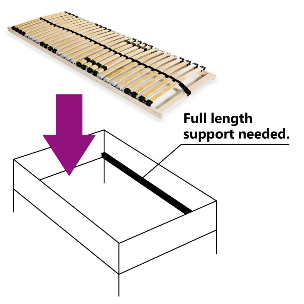 vidaXL Sängyn sälepohja 28 säleellä 7 osaa 90x200 cm hinta ja tiedot | Sälepohjat | hobbyhall.fi