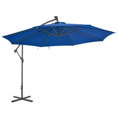 vidaXL Riippuva aurinkovarjo alumiinipylväällä 350 cm sininen hinta ja tiedot | Aurinkovarjot ja markiisit | hobbyhall.fi