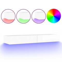 vidaXL TV-taso LED-valoilla korkeakiilto valkoinen 120x35x15,5 cm hinta ja tiedot | TV-tasot | hobbyhall.fi