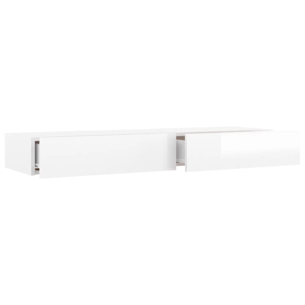 vidaXL TV-taso LED-valoilla korkeakiilto valkoinen 120x35x15,5 cm hinta ja tiedot | TV-tasot | hobbyhall.fi