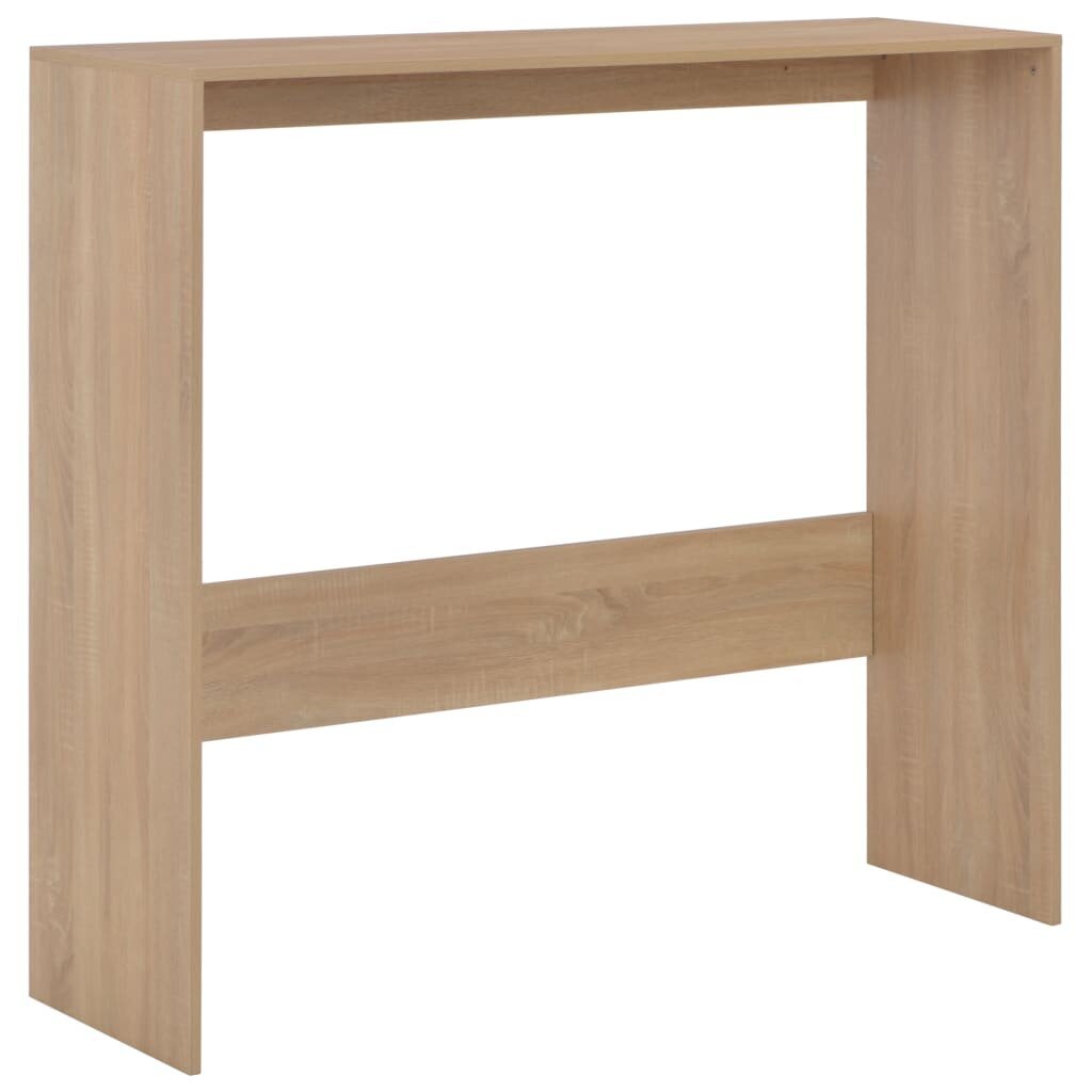 vidaXL Baaripöytä kahdella pöytätasolla tammi 130x40x120 cm hinta ja tiedot | Ruokapöydät | hobbyhall.fi