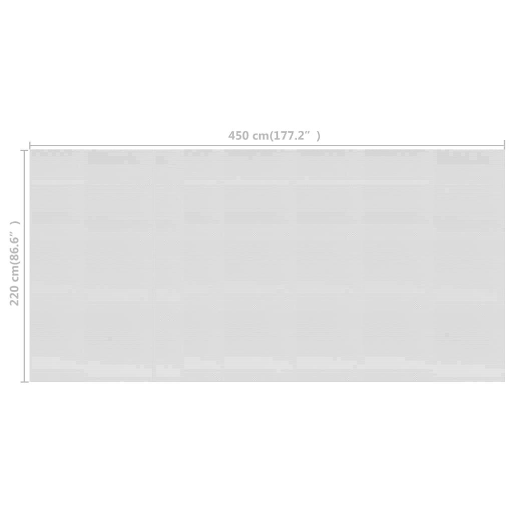 vidaXL Kelluva uima-altaan PE-aurinkoenergiakalvo 450x220 cm harmaa hinta ja tiedot | Uima-allastarvikkeet | hobbyhall.fi