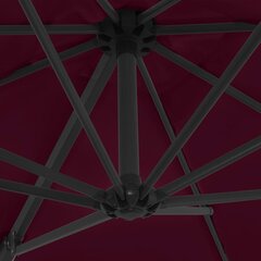 vidaXL Riippuva aurinkovarjo teräspylväällä viininpunainen 250x250 cm hinta ja tiedot | Aurinkovarjot ja markiisit | hobbyhall.fi