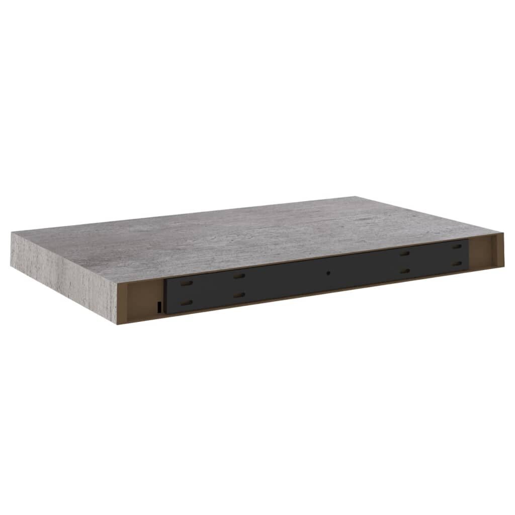 vidaXL Kelluvat seinähyllyt 2 kpl betoninharmaa 50x23x3,8 cm MDF hinta ja tiedot | Hyllyt | hobbyhall.fi