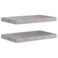 vidaXL Kelluvat seinähyllyt 2 kpl betoninharmaa 50x23x3,8 cm MDF hinta ja tiedot | Hyllyt | hobbyhall.fi