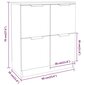 vidaXL Senkki betoninharmaa 60x30x70 cm tekninen puu hinta ja tiedot | Olohuoneen kaapit ja lipastot | hobbyhall.fi