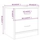 vidaXL Yöpöytä savutammi 40x30x40 cm tekninen puu hinta ja tiedot | Yöpöydät | hobbyhall.fi