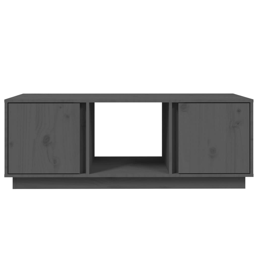 vidaXL Sohvapöytä harmaa 110x50x40 cm täysi mänty hinta ja tiedot | Sohvapöydät | hobbyhall.fi