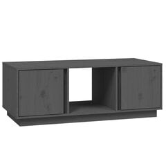 vidaXL Sohvapöytä harmaa 110x50x40 cm täysi mänty hinta ja tiedot | Sohvapöydät | hobbyhall.fi