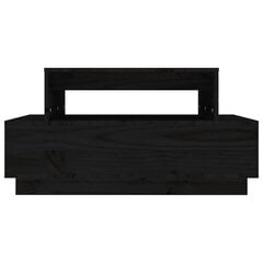 vidaXL Sohvapöytä musta 80x55x40,5 cm täysi mänty hinta ja tiedot | Sohvapöydät | hobbyhall.fi