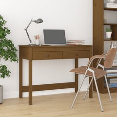 vidaXL Työpöytä laatikoilla hunajanruskea 100x50x78 cm täysi mänty hinta ja tiedot | Tietokonepöydät ja työpöydät | hobbyhall.fi