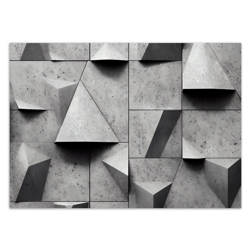 Valokuvatapetti, Geometriset betonihahmot 3D:ssä hinta ja tiedot | Valokuvatapetit | hobbyhall.fi