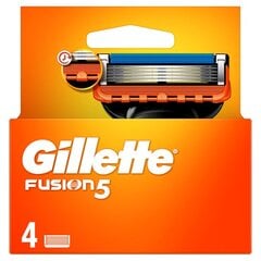 Gillette Fusion vaihtoterä miehelle 4 kpl hinta ja tiedot | Parranajo ja karvanpoisto | hobbyhall.fi