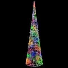 vidaXL LED-koristevalopyramidi värikäs akryyli 90 cm hinta ja tiedot | Joulukoristeet | hobbyhall.fi