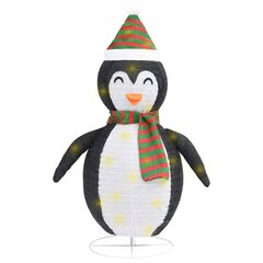 vidaXL Pingviini joulukoriste LED-valoilla ylellinen kangas 120 cm hinta ja tiedot | Joulukoristeet | hobbyhall.fi