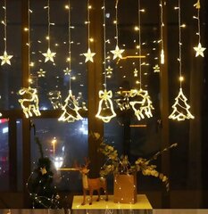 Jouluverho LED-lampuilla 2,5m hinta ja tiedot | Jouluvalot | hobbyhall.fi