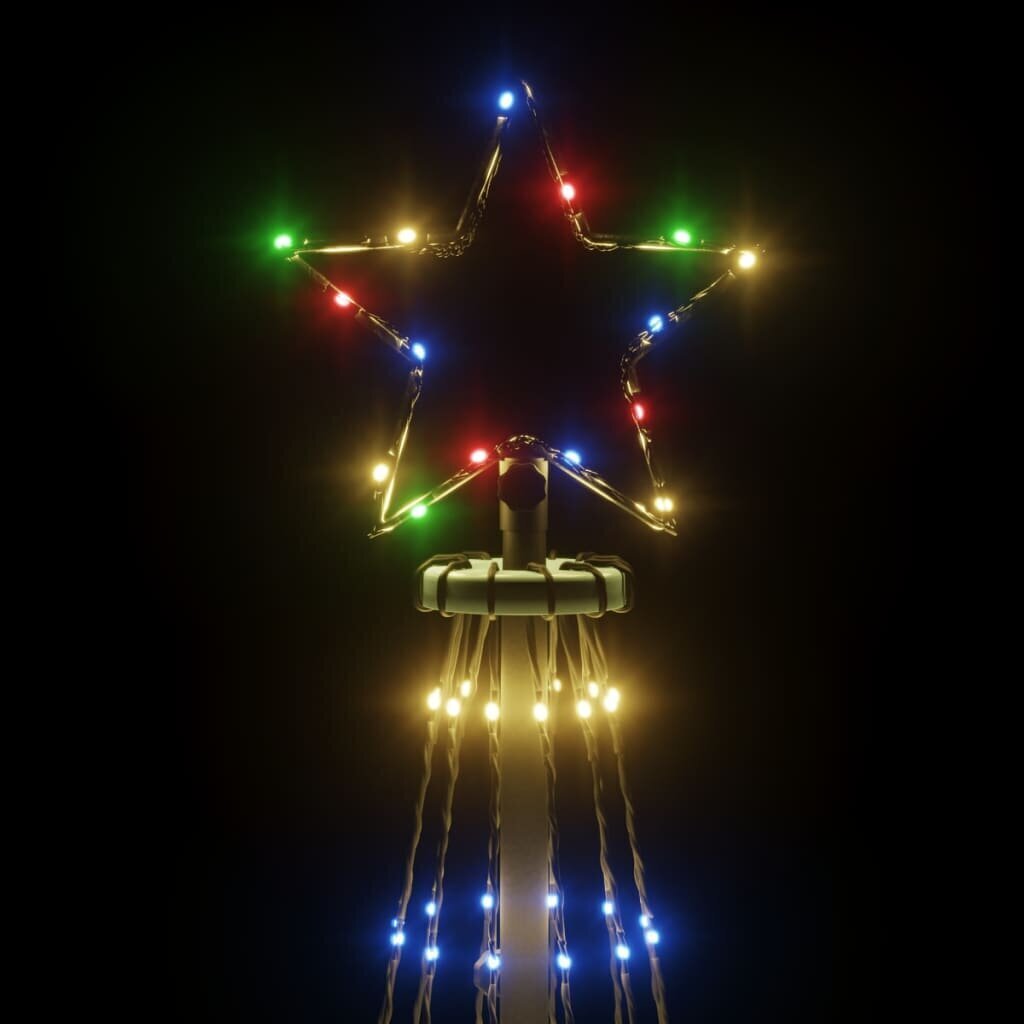 vidaXL Kartio joulukuusi 732 värikästä LED-valoa 160x500 cm hinta ja tiedot | Joulukoristeet | hobbyhall.fi