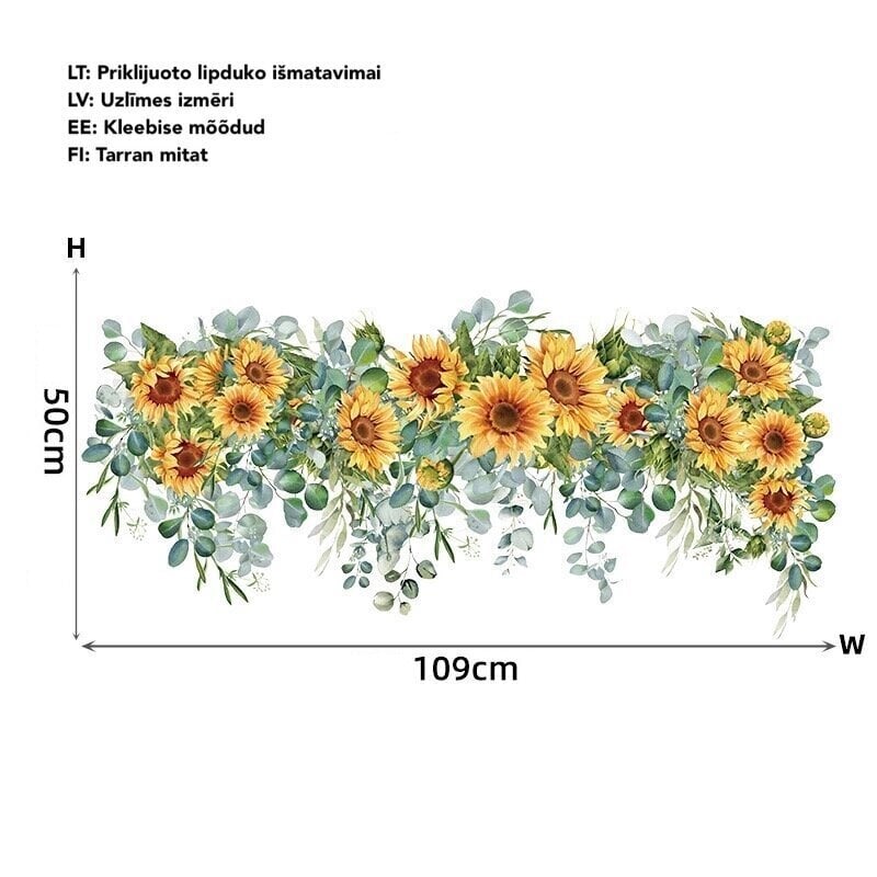 Sisustustarra Auringonkukat hinta ja tiedot | Sisustustarrat | hobbyhall.fi