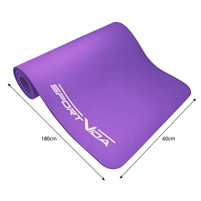 SportVida NBR Non-Slip Exercise Mat -treenimatto, 180 x 60 x 1 cm, violetti hinta ja tiedot | Joogamatot | hobbyhall.fi