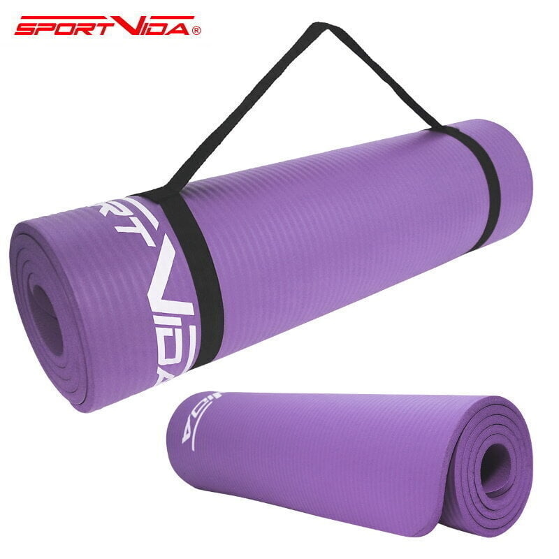 SportVida NBR Non-Slip Exercise Mat -treenimatto, 180 x 60 x 1 cm, violetti hinta ja tiedot | Joogamatot | hobbyhall.fi