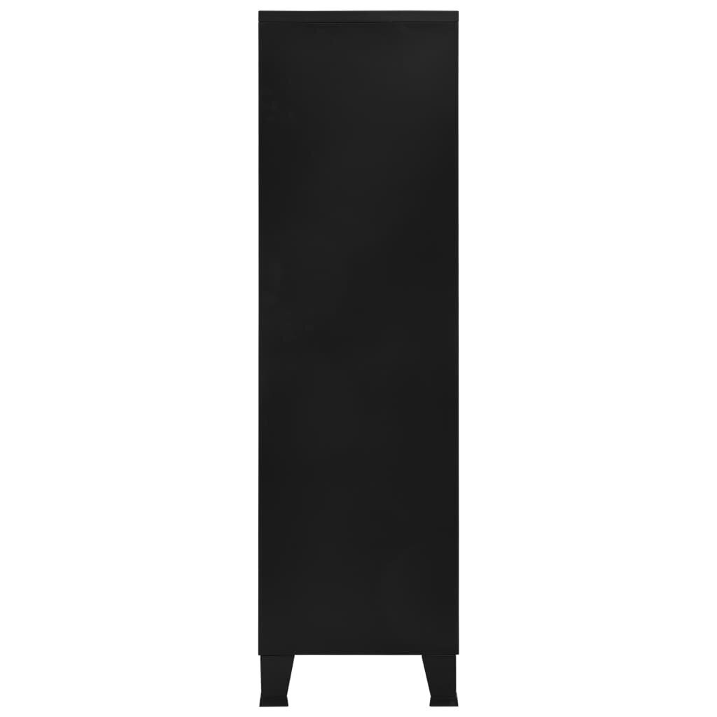 vidaXL Vaatekaappi teollinen musta 90x40x140 cm teräs hinta ja tiedot | Kaapit | hobbyhall.fi