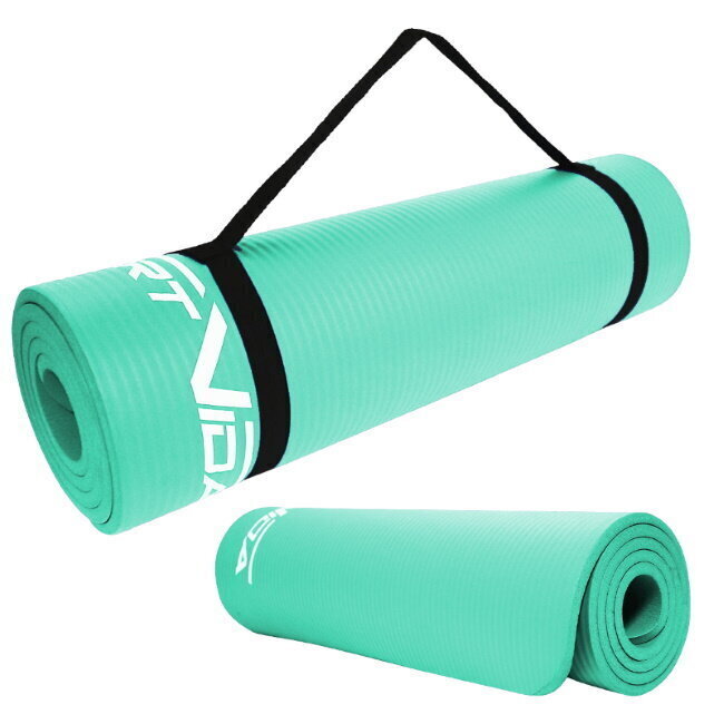 SportVida NBR Non-Slip Exercise Mat -treenimatto, 180 x 60 x 1 cm, sininen hinta ja tiedot | Joogamatot | hobbyhall.fi