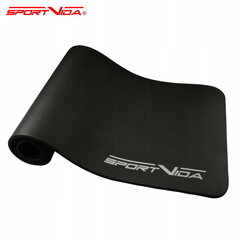 SportVida NBR Thicker Non-Slip Exercise Mat -treenimatto, 180 x 60 x 1,5 cm, musta hinta ja tiedot | Joogamatot | hobbyhall.fi