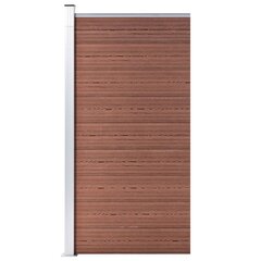 vidaXL Aitapaneeli WPC 95x186 cm ruskea hinta ja tiedot | Aidat ja tarvikkeet | hobbyhall.fi