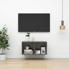 vidaXL Seinäkiinnitettävä TV-taso korkeak. harm. 37x37x72 cm lastulevy hinta ja tiedot | TV-tasot | hobbyhall.fi