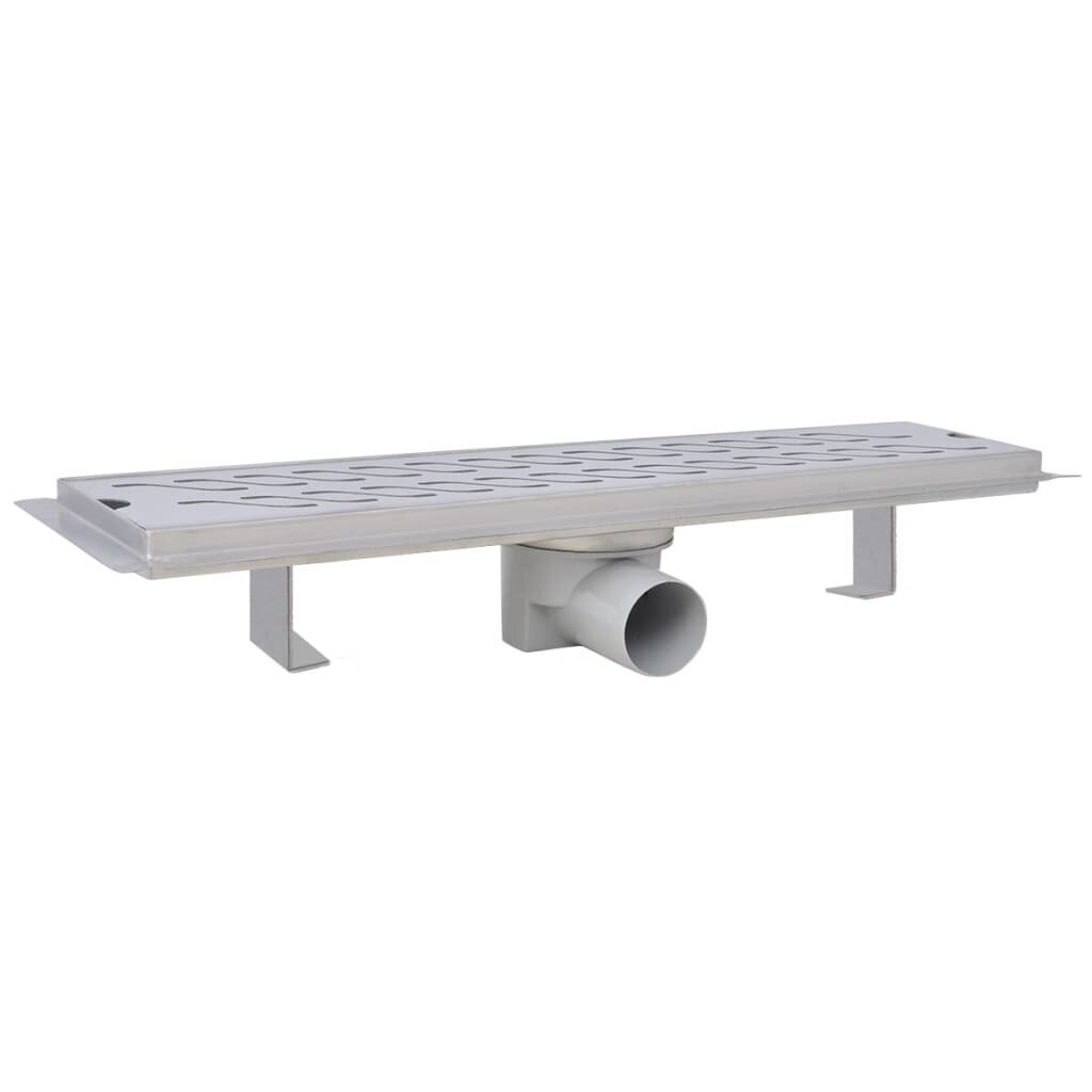 vidaXL Lineaarinen suihkukaivo 2 kpl 530x140 mm ruostumaton teräs hinta ja tiedot | Lattiakaivot | hobbyhall.fi