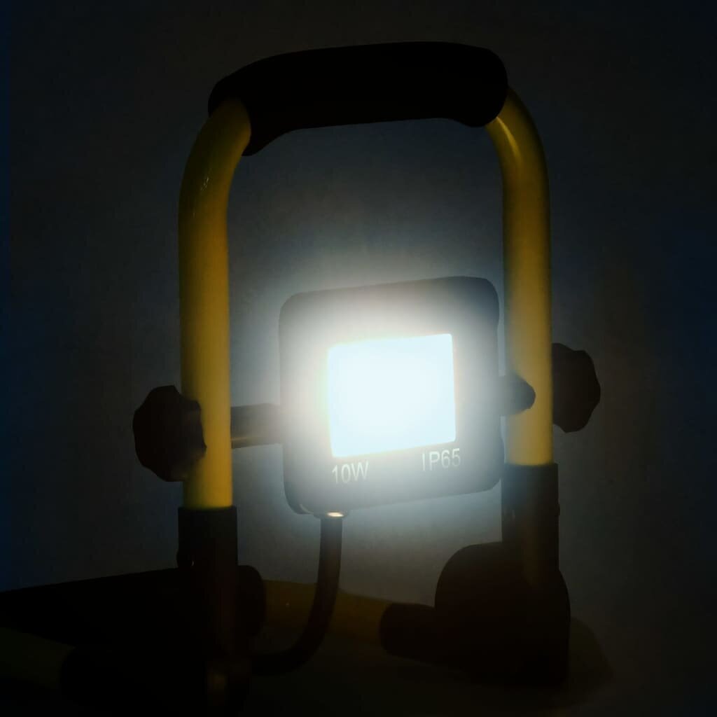 vidaXL LED-valonheitin kahvalla 10 W kylmä valkoinen hinta ja tiedot | Taskulamput ja valonheittimet | hobbyhall.fi